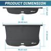 imageNilight Trunk Cargo Cover for Audi Q5 2018 2019 2020 2021 2022 2023 2024 Retractable Security Shade Rear Cargo Cover with Trunk Storage Net20192025 Honda Passport
