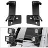 imageNilight 2Pcs Windshield Hinge Mounting Brackets Dual APillar for Offroad LED Fog Light Pods for 2018 2019 2020 2021 2022 2023 Wrangler JL20202023 Gladiator JT  2 Years WarrantyBlackDual APillar JK 20072017