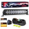 imageNilight 30 Inch LED Light Bar DRL 240W 24800LM AntiGlare Flood Spot Offroad LED Driving Light IP68 w 12AWG DT Connector Wiring Harness for Pickup Truck SUV ATV UTV Boat 4x4 JeepBlack