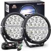 imageNilight 9 Inch Round Offroad LED Driving Lights with DRL 2PCS 140W 15560LM IP68 Spot Flood Combo Work Light with 12AWG DT Connector Wiring Harness Kit for 4x4 Jeep Truck ATV UTV SUV 5 Year WarrantyWhite DRL