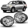 imageNilight Fog Light Assembly Compatible with 2002 2003 2004 Toyota Camry 2005 2006 2007 2008 Corolla Lamp Replacement Clear Lens with 9006 12V 55W Bulbs20012007 Sequoia20002006 Tundra Clear