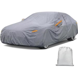 imageNilight Car Cover Waterproof All Weather fo SUV Heavy Duty Outdoor Full Cover Rain Sun UV Protection with Zipper Cotton Extra Thick Car CoversUniversal Fit for SUV JeepLength 182quot to 190quotA2 Fit SedanLength 186 To 193
