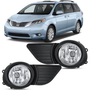 imageNilight Fog Light Assembly Compatible with 2002 2003 2004 Toyota Camry 2005 2006 2007 2008 Corolla Lamp Replacement Clear Lens with 9006 12V 55W Bulbs20112017 Sienna