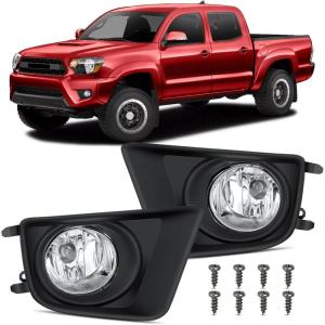 imageNilight Fog Light Assembly Compatible with 2002 2003 2004 Toyota Camry 2005 2006 2007 2008 Corolla Lamp Replacement Clear Lens with 9006 12V 55W Bulbs20122015 Toyota Tacoma