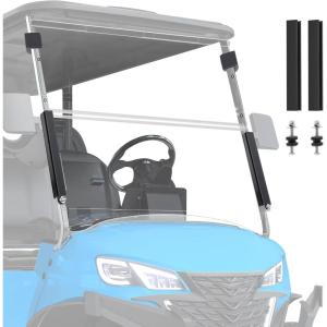 imageNilight Golf Cart Windshield for Front Window Foldable Windproof UV Protection Compatible with Club Car Precedent Gas or Electric 2004Up Scratch and Impact Resistant Clear AcrylicClearClub Car Precedent 2004Up
