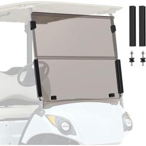 imageNilight Golf Cart Windshield for Front Window Foldable Windproof UV Protection Compatible with Club Car Precedent Gas or Electric 2004Up Scratch and Impact Resistant Clear AcrylicTintedYamaha Drive G29 20072016