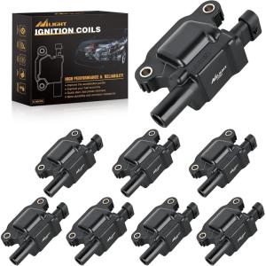 imageNilight Ignition Coil Pack UF413 Fit for Chevy Silverado 1500 2500 HD Tahoe Suburban Avalanche Express Corvette Camaro Impala GMC Yukon Cadillac Escalade Pontiac 53 60L V8 EngineOE 126114248 PcsFit ChevyGMC 20072018
