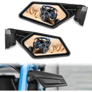imageNilight UTV Side Mirrors Aluminum X3 Rear View Mirror Upgraded 360 Degree Adjustment Compatible with 2016 2017 2018 2019 2020 2021 2022 2023 Can Am Maverick Turbo RSide Mirror20162023 Maverick X3Aluminum