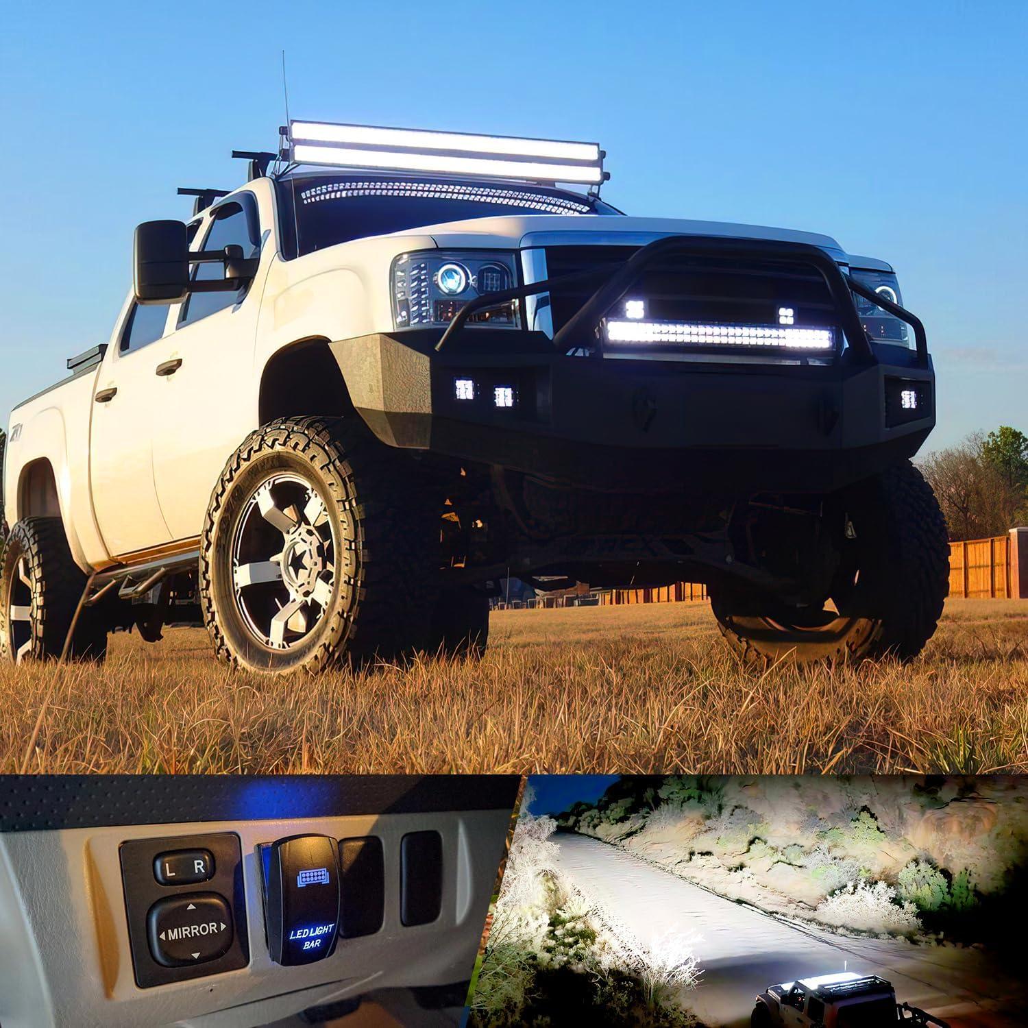 imageLED Light Bar Nilight 52 Inch LED Work Light Spot Flood Combo LED Lights Led Bar Driving Off Road Lights2 Years Warranty52Inch Lights Wiring Harness