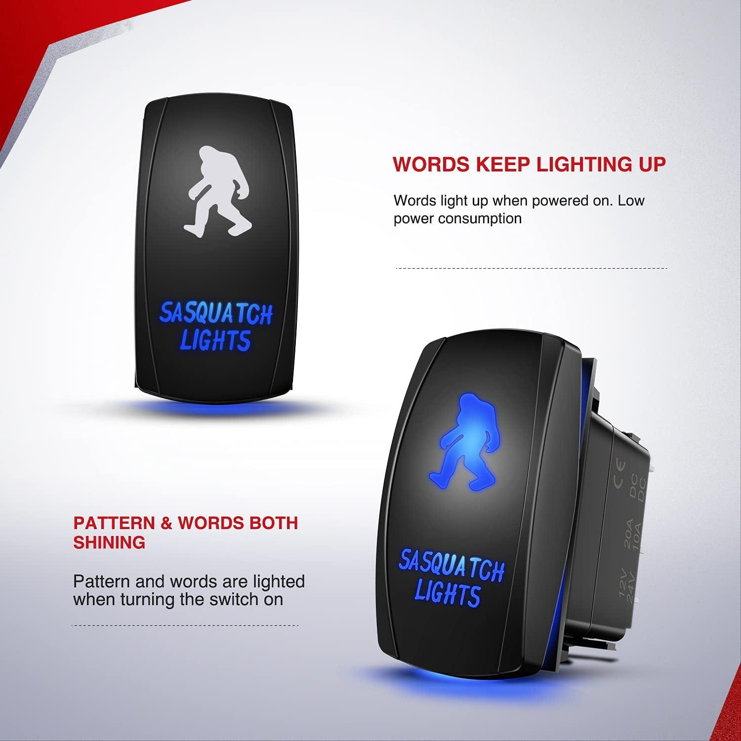 imageNilight  10013W NI WA 07 LED Light Bar Wiring Harness Kit SASQUATCH LIGHTS 12V 5Pin Rocker Laser On off Waterproof Switch Power Relay Blade Fuse2 Lead2 Years Warranty