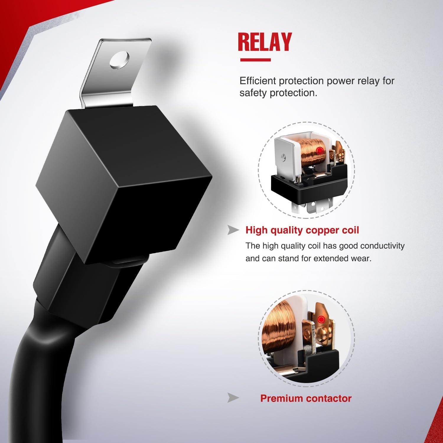 imageNilight  10013W NI WA 07 LED Light Bar Wiring Harness Kit SASQUATCH LIGHTS 12V 5Pin Rocker Laser On off Waterproof Switch Power Relay Blade Fuse2 Lead2 Years Warranty