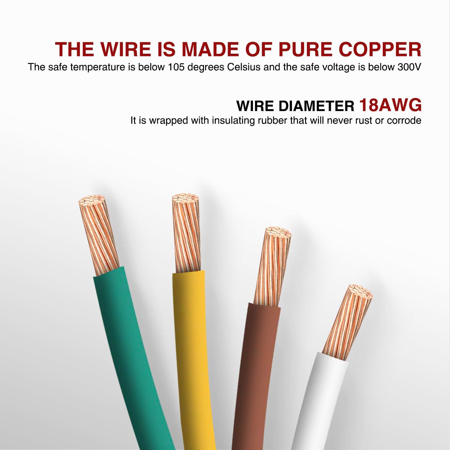 imageNilight  10039W 4 Pin Flat Trailer Wiring Harness Kit 18AWG 25Feet Male 4Feet Female WishboneStyle Wiring Harness Extension kit for Utility Boat Trailer Lights4 Way Coiled Jacket Cable 3 Feet