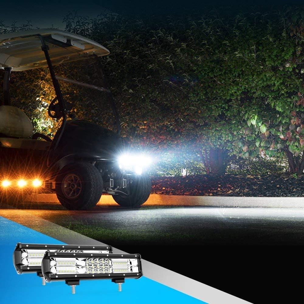 imageNilight  18002CB 2PCS 12Inch 180W Triple Row Flood Spot Combo LED Light Bar 18000LM Led Bar Driving Lights Boat Lights Led Off Road Lights for Trucks
