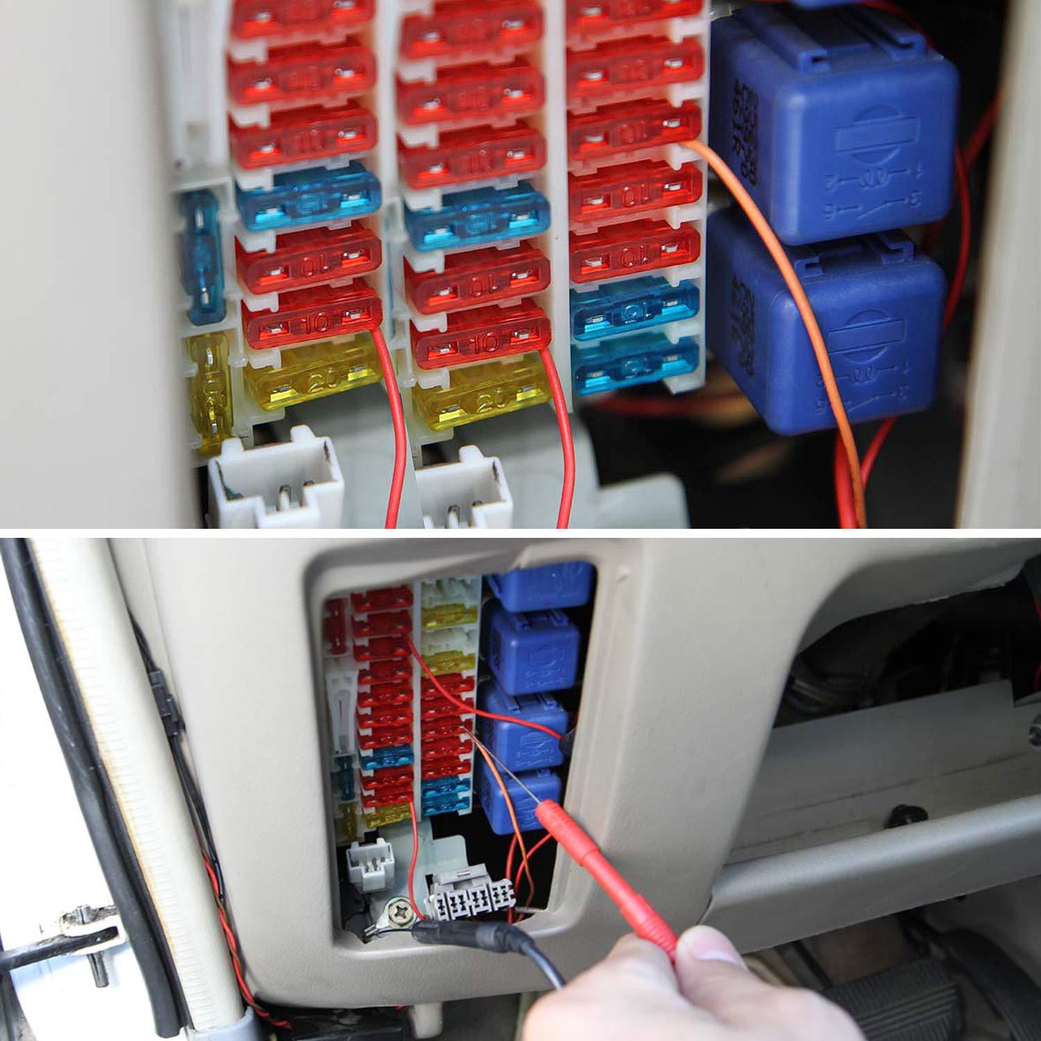 imageNilight  50018R 240pcs Standard and Mini Blade Fuses Set5A 75A 10A 15A 20A 25A 30A ATC APR ATO ATS Standard and ATM APM Mini Automotive Blade Fuse Assortment Kit BlackSliverPinkGreen240PCS Blade Fuses