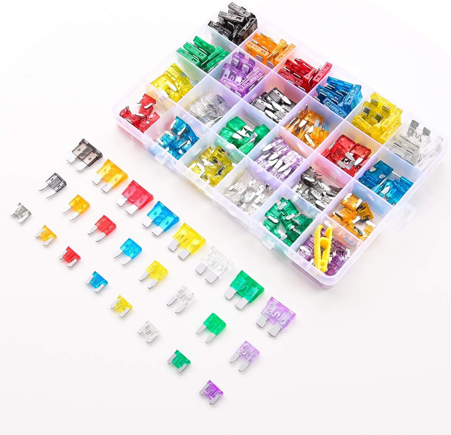 imageNilight  50019R 272pcs Standard ampamp Mini ampamp Low Profile Mini Blade Fuse Assortment 2A 5A 10A 15A 20A 25A 30A 35A Replacement Fuses for Car Boat Truck SUV Automotive