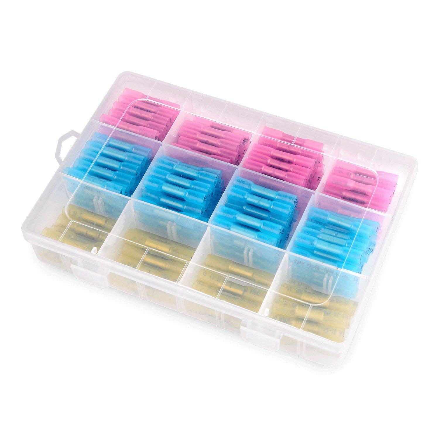 imageNilight  50027R 250 PCS Heat Shrink Spade Connectors Quick Disconnect Wire Connectors Electrical Spade Terminals Heat Shrink Fully Insulated Male and Female Wire Spade Connectors2 Years Warranty200PCS Heat Shrink Butt Connectors