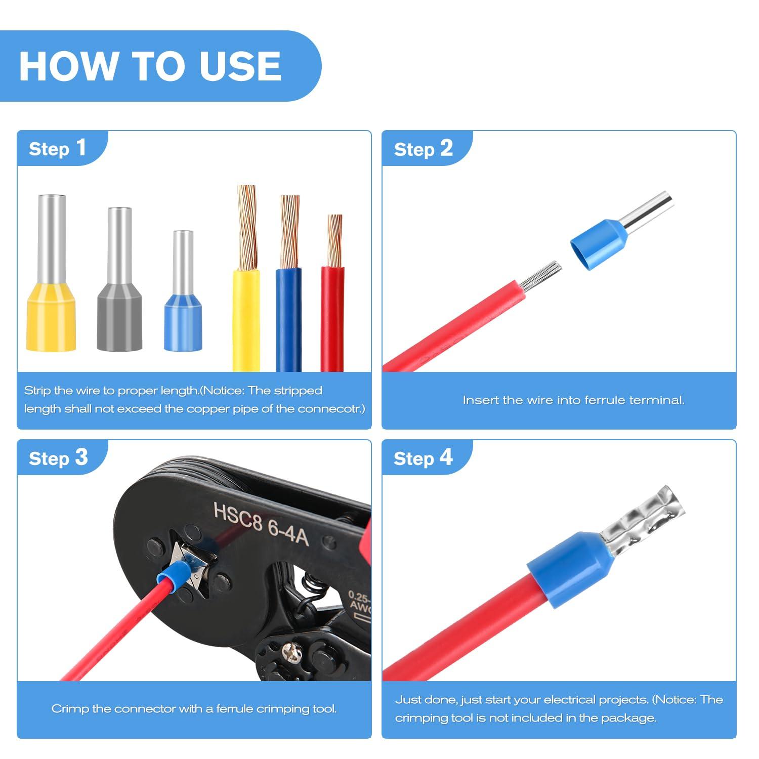 imageNilight  50027R 250 PCS Heat Shrink Spade Connectors Quick Disconnect Wire Connectors Electrical Spade Terminals Heat Shrink Fully Insulated Male and Female Wire Spade Connectors2 Years Warranty1900PCS Wire Ferrules Terminals