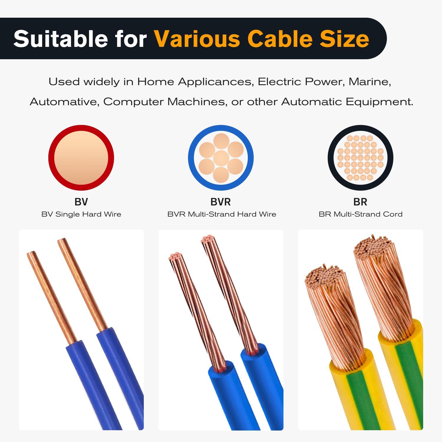 imageNilight  50027R 250 PCS Heat Shrink Spade Connectors Quick Disconnect Wire Connectors Electrical Spade Terminals Heat Shrink Fully Insulated Male and Female Wire Spade Connectors2 Years Warranty100PCS Butt Connectors