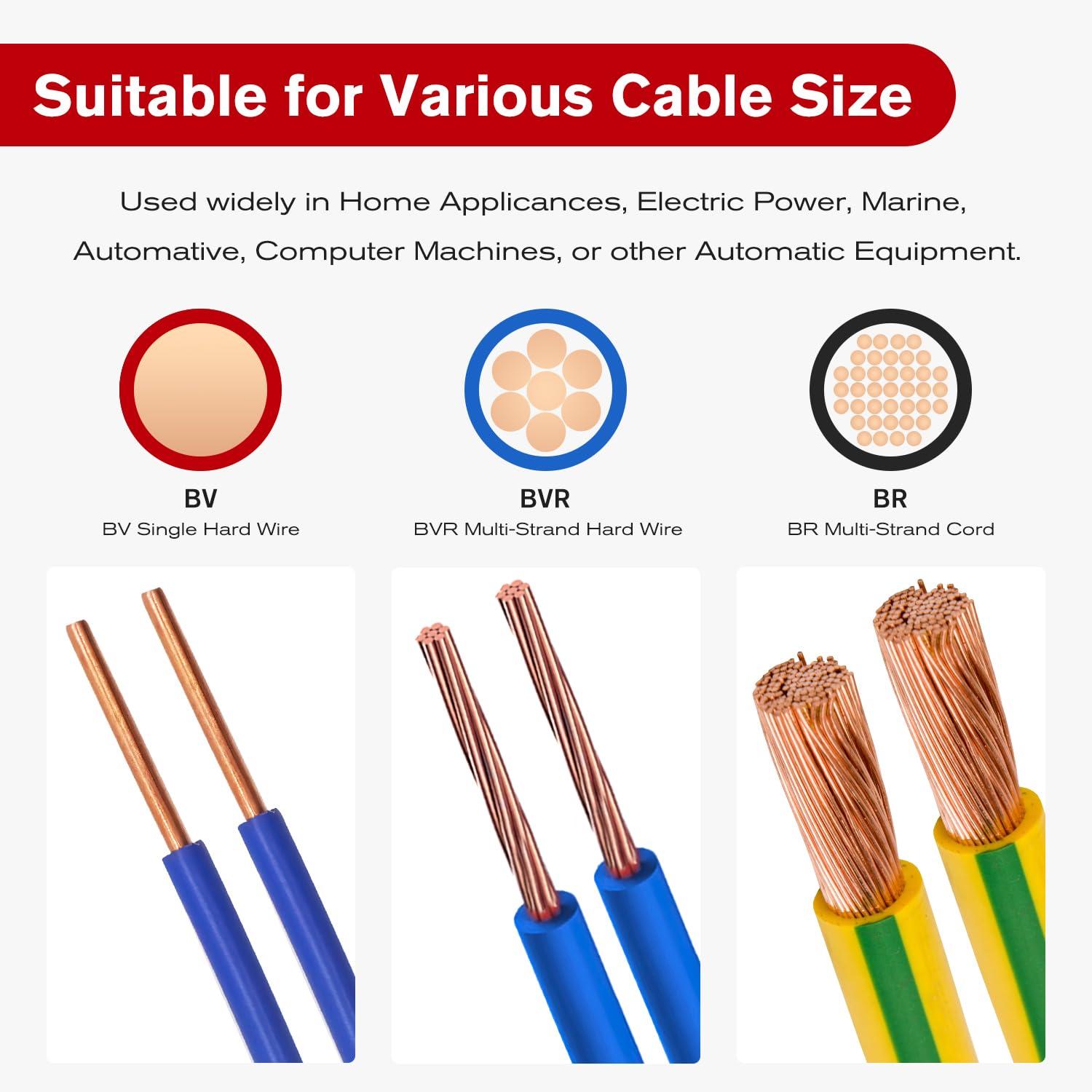 imageNilight  50027R 250 PCS Heat Shrink Spade Connectors Quick Disconnect Wire Connectors Electrical Spade Terminals Heat Shrink Fully Insulated Male and Female Wire Spade Connectors2 Years Warranty200PCS Bullet Terminals