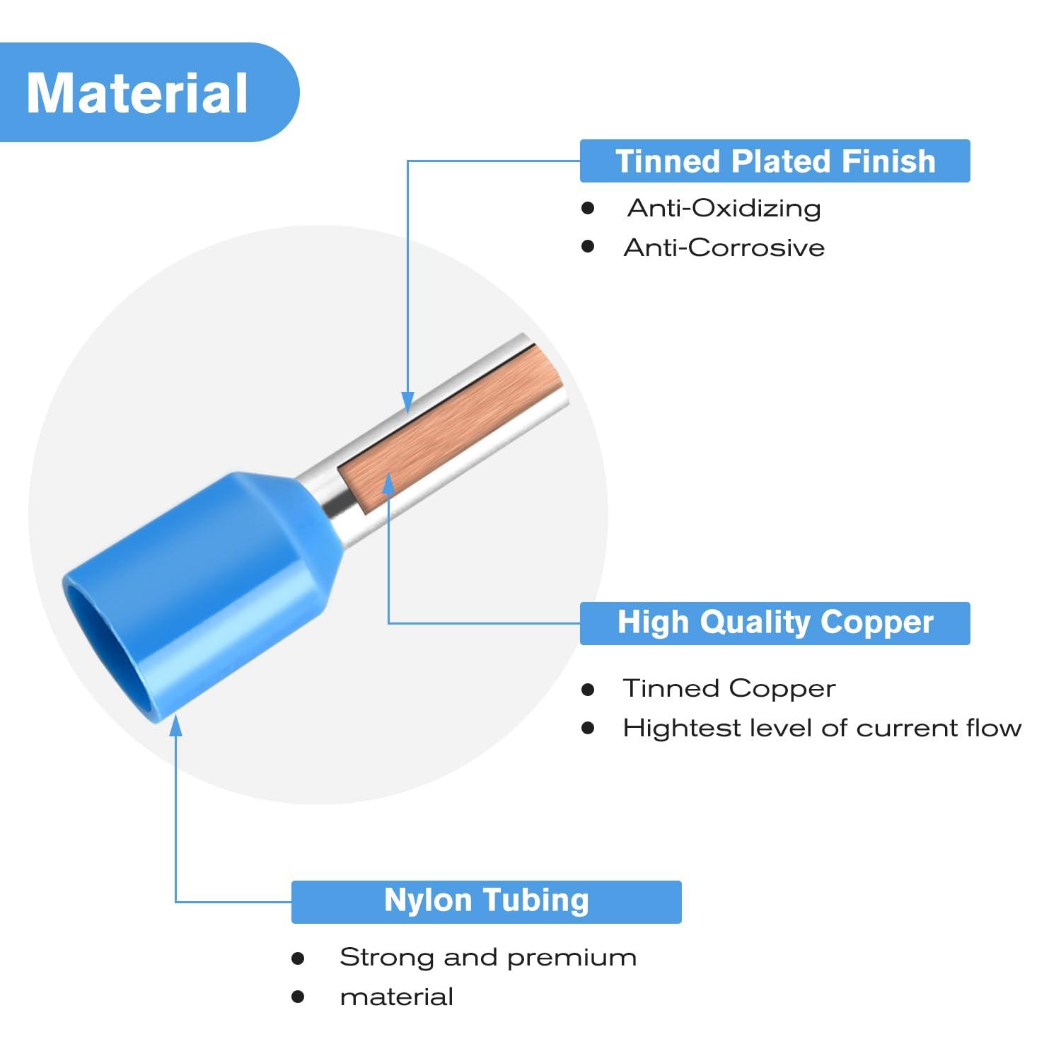 imageNilight  50027R 250 PCS Heat Shrink Spade Connectors Quick Disconnect Wire Connectors Electrical Spade Terminals Heat Shrink Fully Insulated Male and Female Wire Spade Connectors2 Years Warranty1900PCS Wire Ferrules Terminals