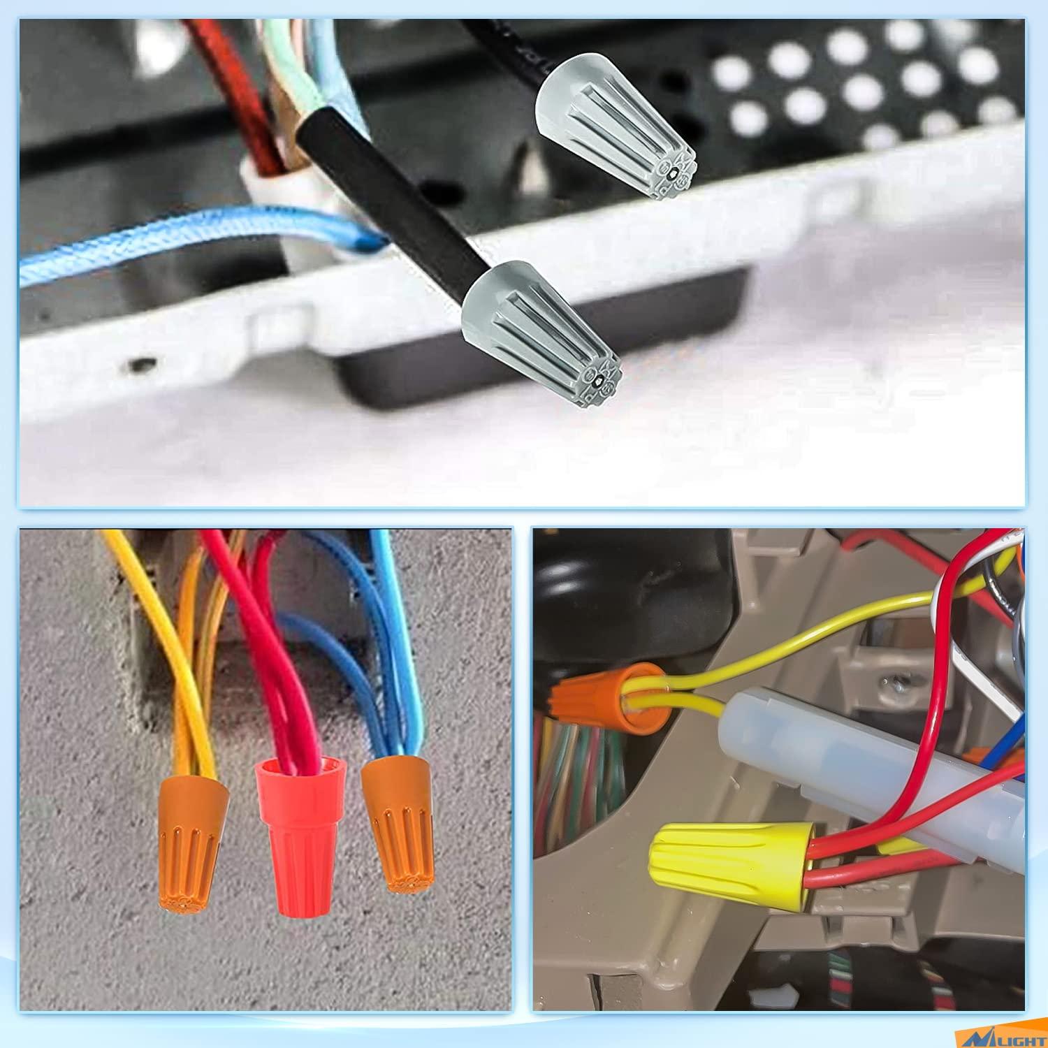 imageNilight  50036R Closed End Crimp Terminal 300 pcs 221616141210 Gauge Nylon Wire Connector Kit2 Years Warranty220Pcs Wire Caps