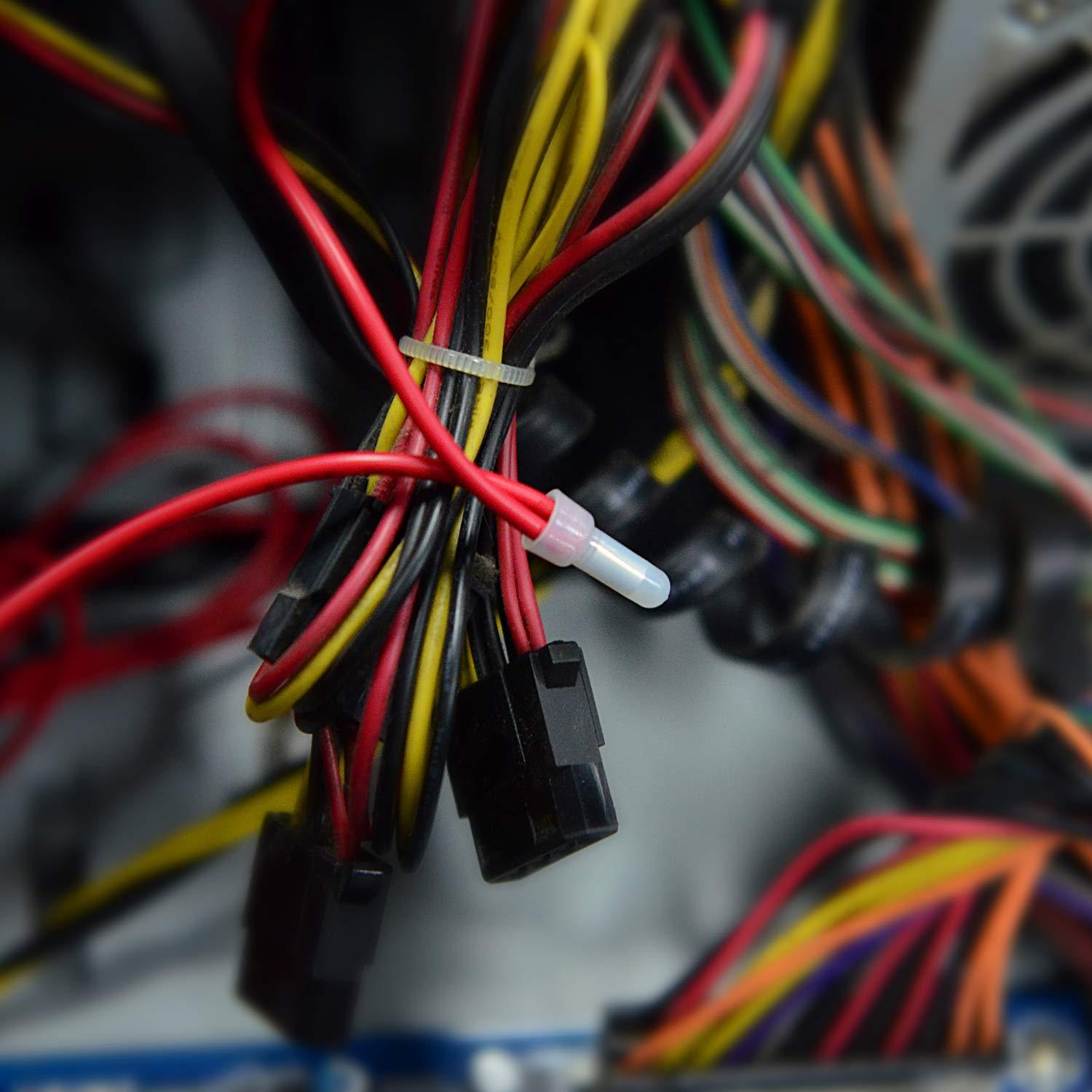 imageNilight  50036R Closed End Crimp Terminal 300 pcs 221616141210 Gauge Nylon Wire Connector Kit2 Years Warranty300Pcs Closed End Crimp Terminal