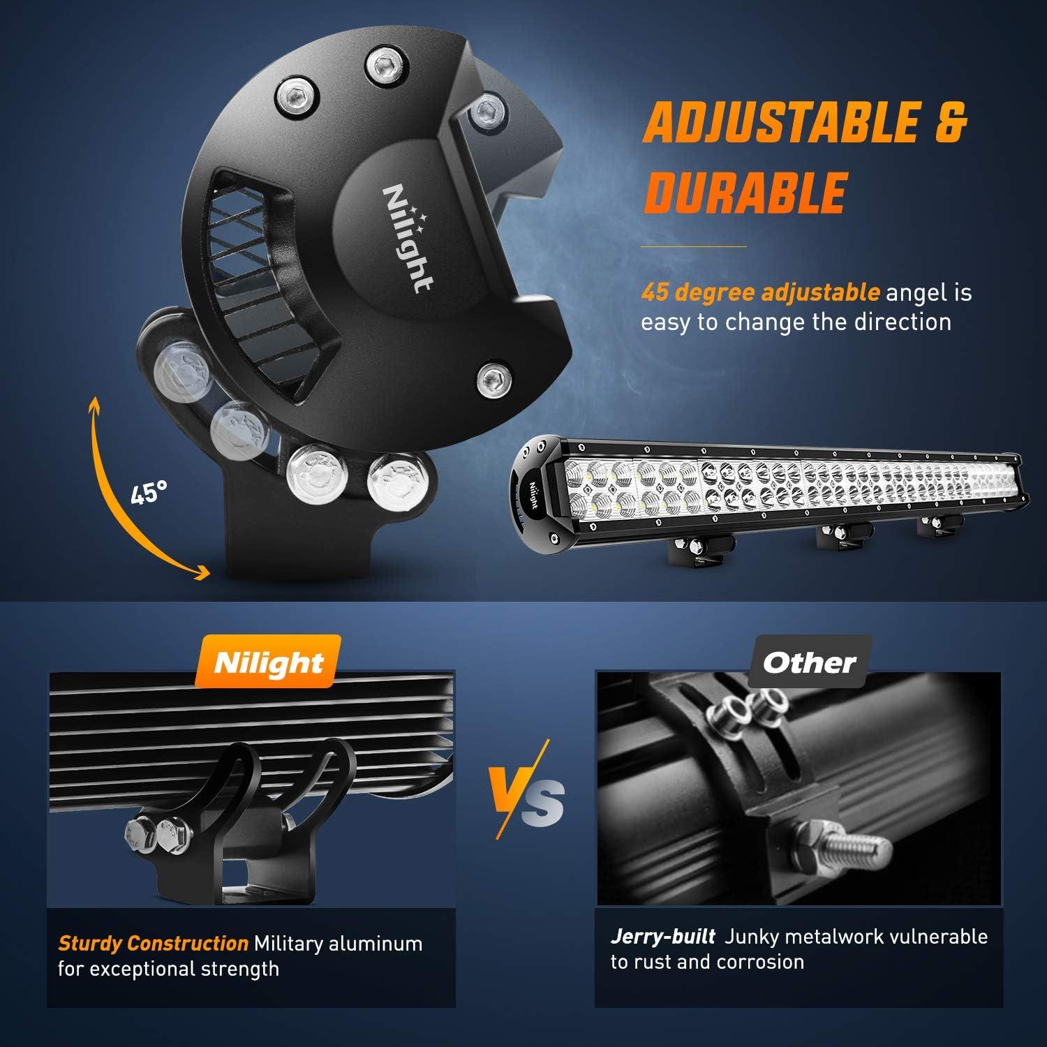 imageNilight  60009CA 31quot 198W Led Light Bar Flood Spot Combo Off Road Work Light Driving Fog Lights for SUV Boat 4x4 Jeep Lamp2 Years Warranty