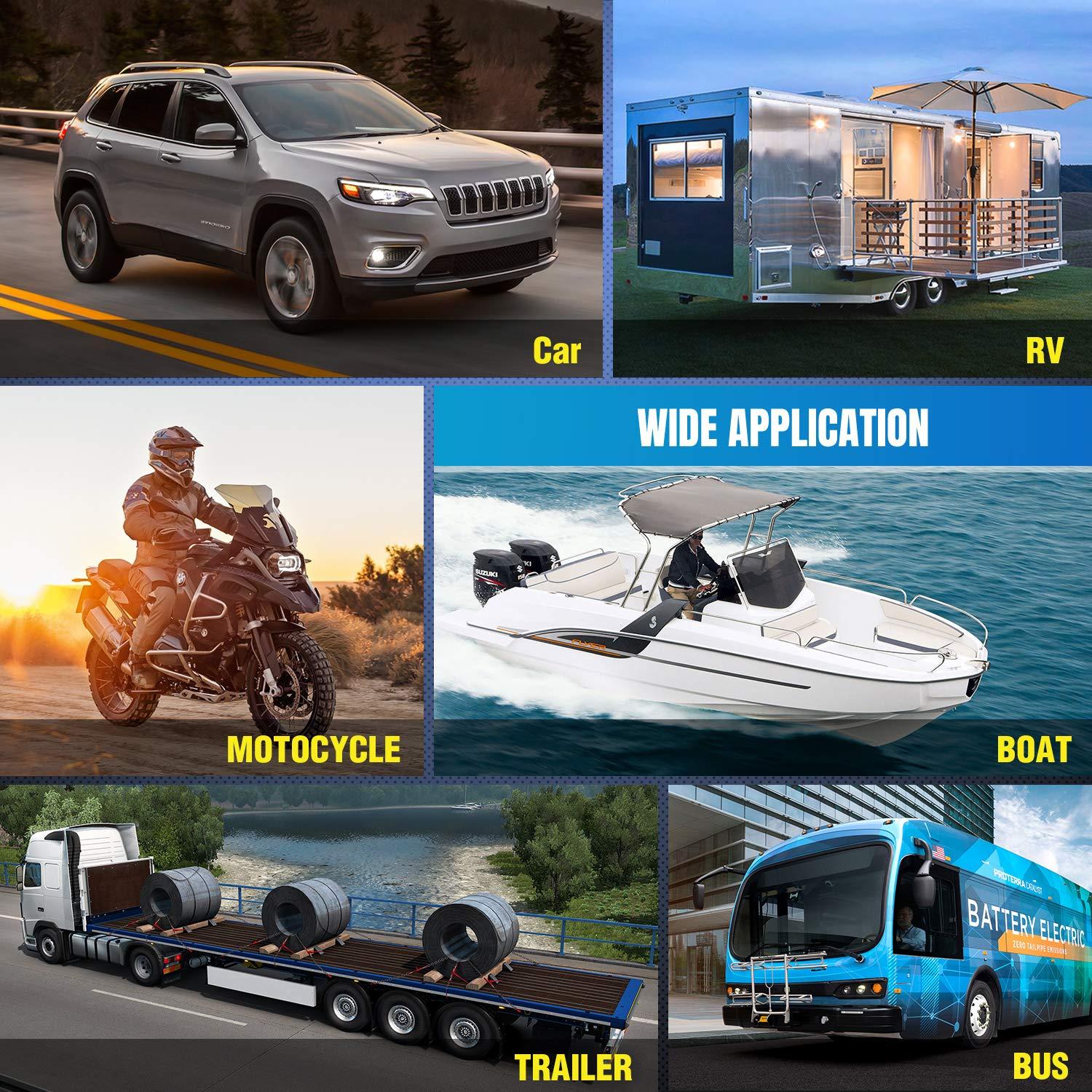 imageNilight  90107D 4 Gang Rocker Switch Panel Waterproof Prewired Switch Panel with USB Charger ampamp Power Socket and Fuse DC 12V 24V Rocker Switch Panel for Car Rv Vehicles Trucks2 Years Warranty4 Gang with USB and Cigar lighter