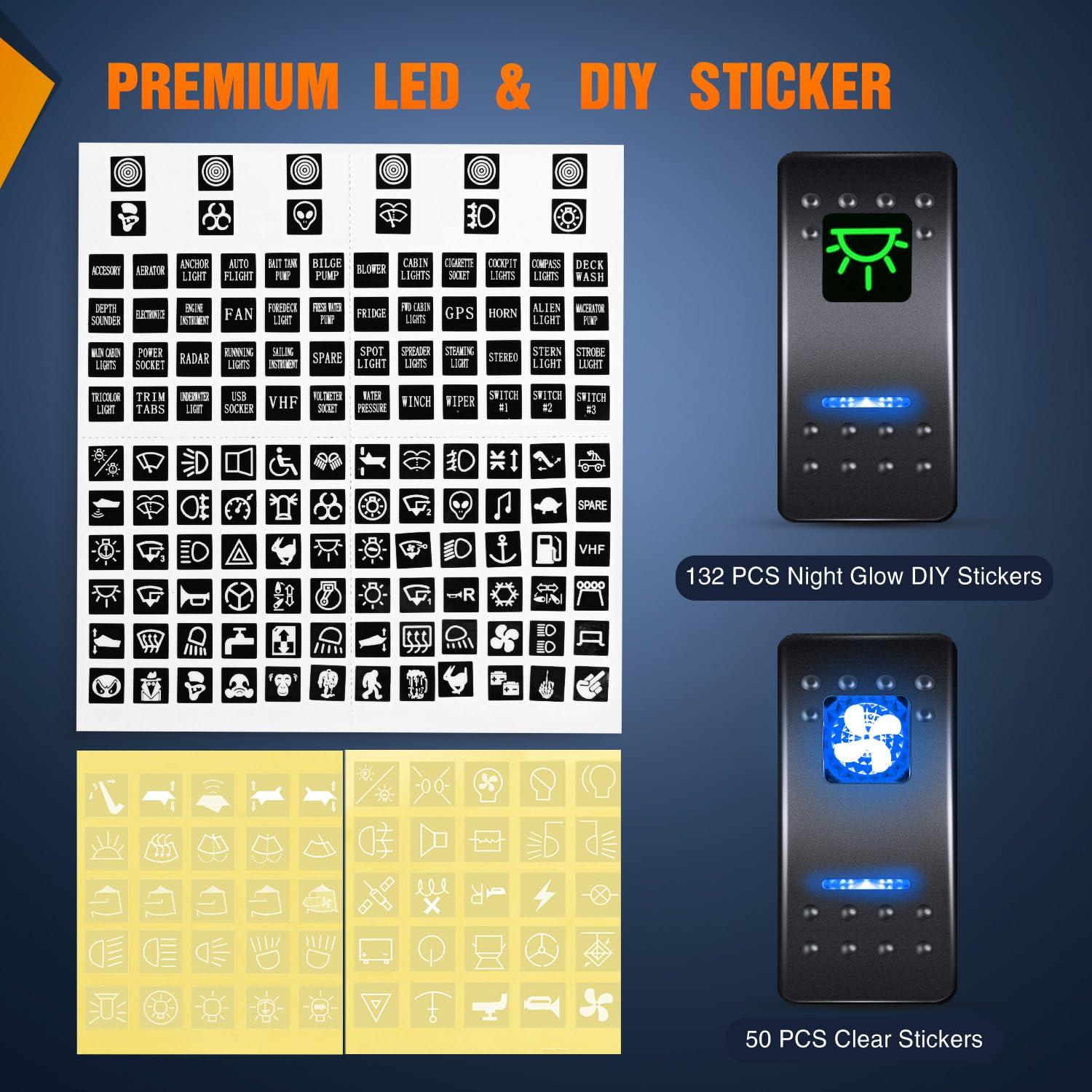 imageNilight  90107D 4 Gang Rocker Switch Panel Waterproof Prewired Switch Panel with USB Charger ampamp Power Socket and Fuse DC 12V 24V Rocker Switch Panel for Car Rv Vehicles Trucks2 Years Warranty7 Gang with USB and Voltmeter