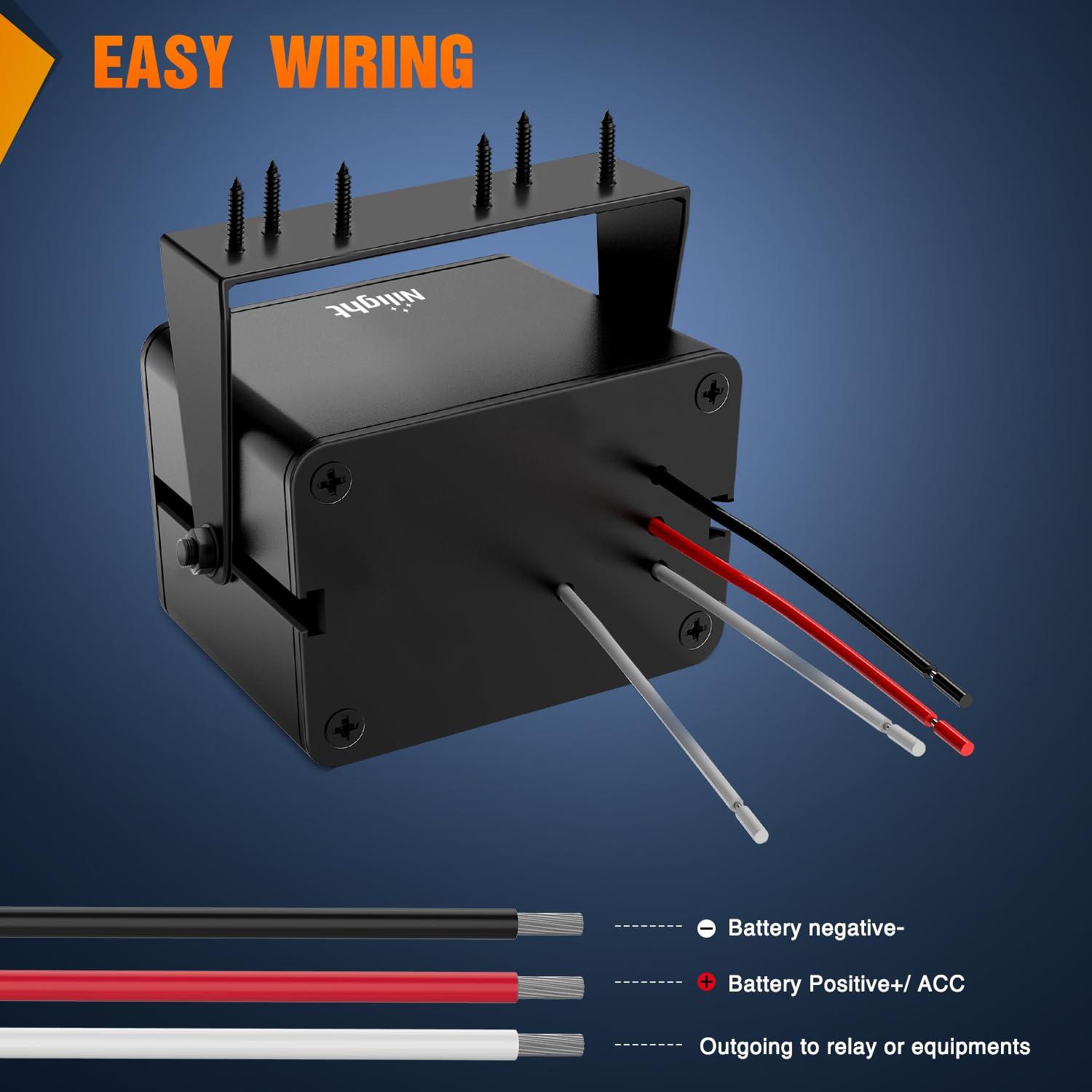 imageNilight  90116C 2 Gang Rocker Switch Panel with 48 Amp Dual USB Charger Voltmeter Waterproof 12V24V DC Rocker Switch with Night Glow Stickers for CarsTrucks Boats RVsBlueRedBox