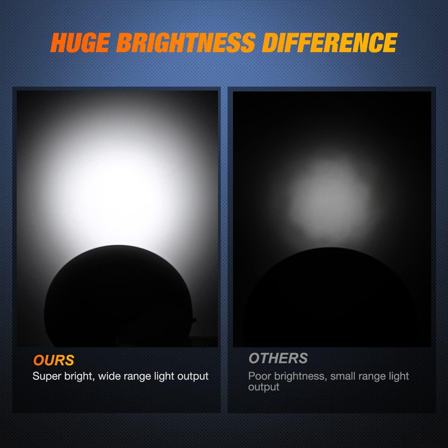 imageNilight  TL18 2PCS 4quot Round Red LED Trailer Tail Lights wSurface Mount Grommet Plugs IP67 Stop Brake Turn Tail Lights for Truck Trailer RV JeepRed White 4pcs