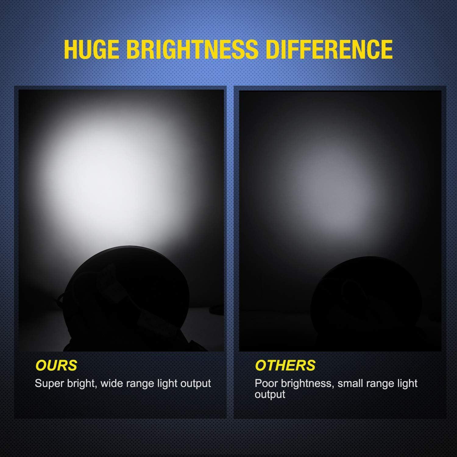 imageNilight  TL18 2PCS 4quot Round Red LED Trailer Tail Lights wSurface Mount Grommet Plugs IP67 Stop Brake Turn Tail Lights for Truck Trailer RV JeepWhite 2pcs