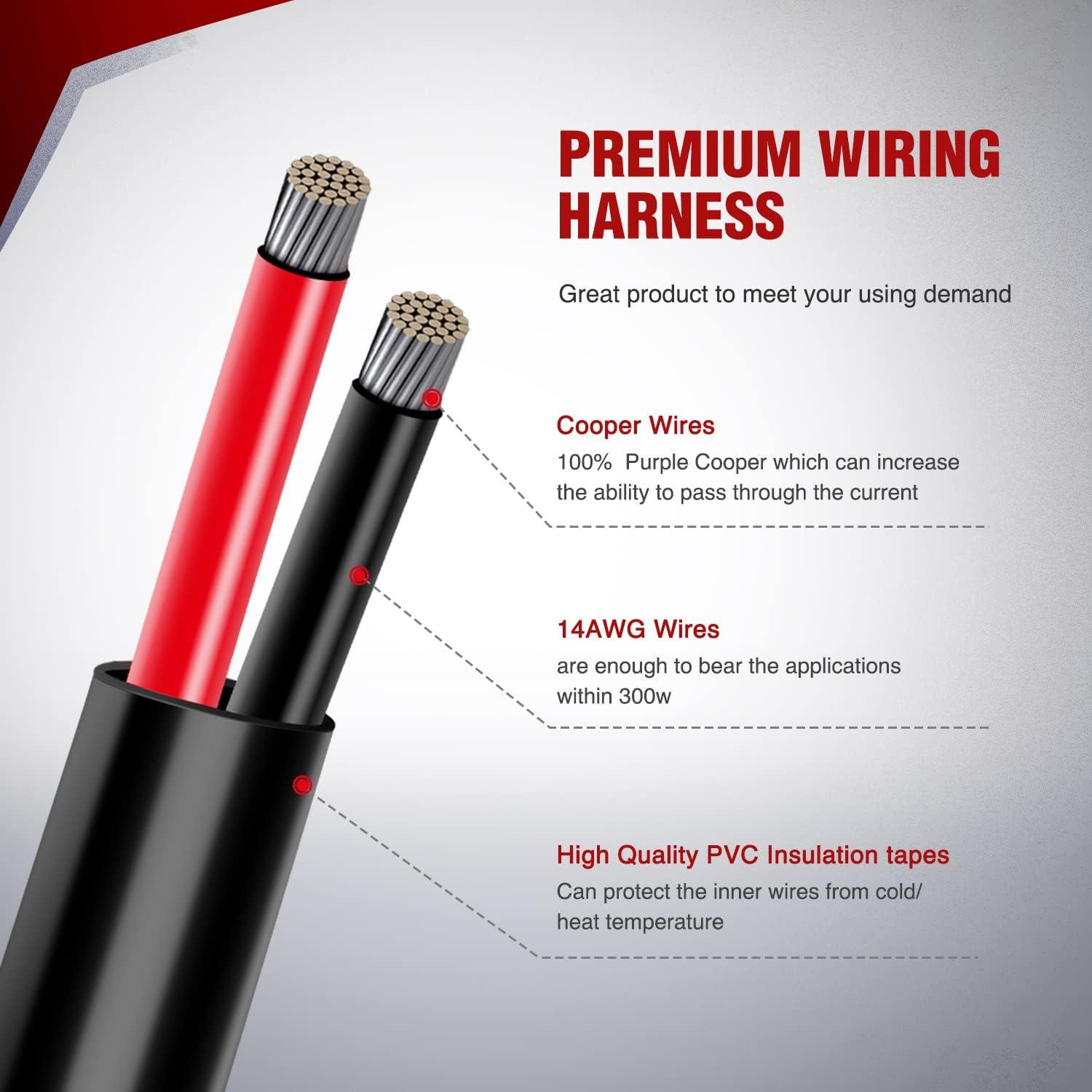 imageNilight  ZH006 LED Light Bar 20 Inch 126W Spot Flood Combo Led Off Road Lights with 16AWG Wiring Harness KitOne Lead 2 Years Warranty20Inch 288W Lights  Wiring Harness