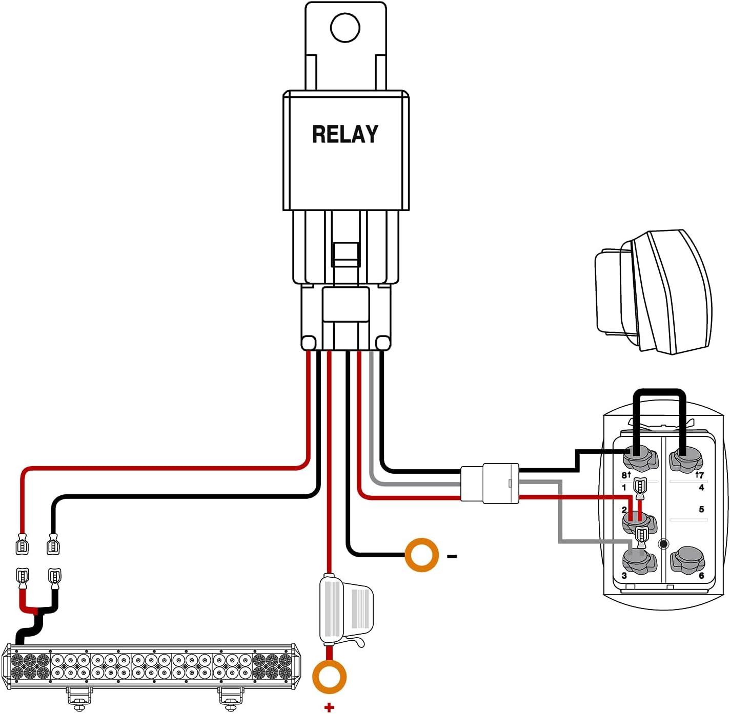 imageNilight  ZH084 LED Light Bar 12Inch 72W Spot Flood Combo LED Off Road Lights 12V 5Pin Rocker Switch Wiring Harness Kit One Lead 2 Years Warranty12 Inch 72W light Wiring Harness