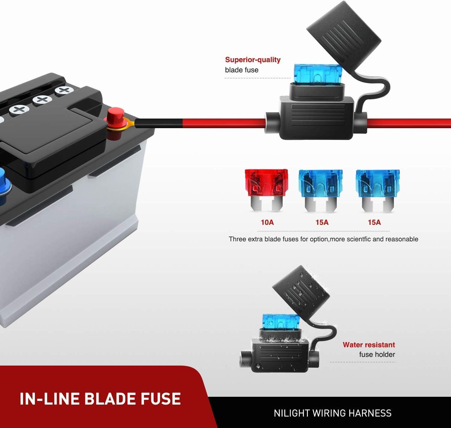 imageNilight  ZH410 32Inch 180W Curved LED Light Bar Work Light Spot Flood Combo Offroad Driving Lights with 16AWG Wiring Harness Kit 2 Year Warranty22Inch 120W Light Wiring Harness