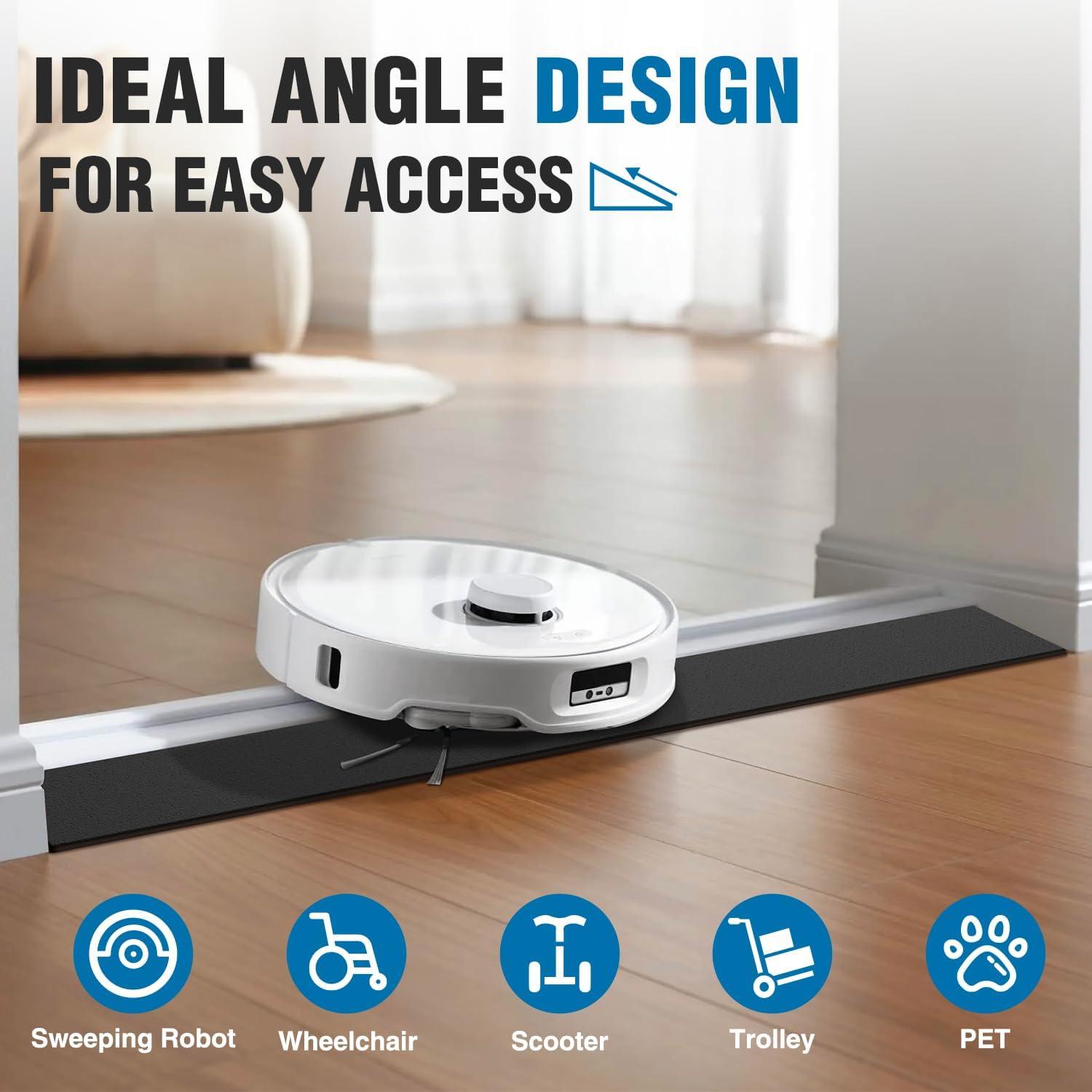 imageNilight 06quot Rise Threshold Ramp for doorways 394quot Wide Low Profile Cuttable Rubber Wheelchair Access Door Ramp for Doorway Curb Home Steps Bathroom12 Rise