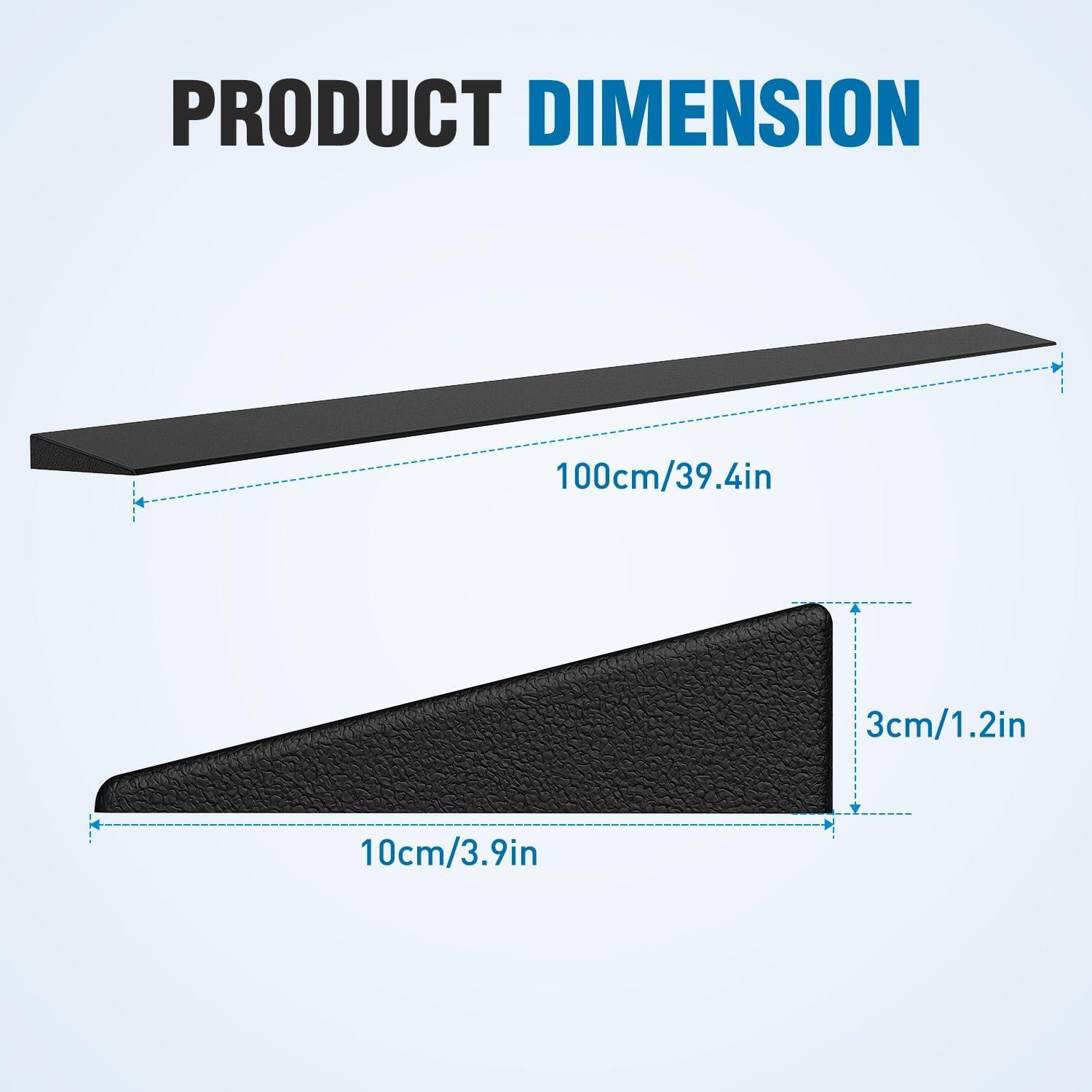 imageNilight 06quot Rise Threshold Ramp for doorways 394quot Wide Low Profile Cuttable Rubber Wheelchair Access Door Ramp for Doorway Curb Home Steps Bathroom12 Rise