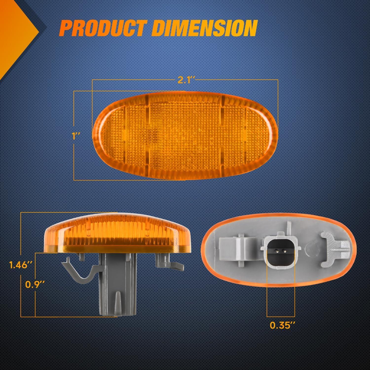 imageNilight 10 PCS Amber Red 38 Inch 6 LED Side Marker Front Rear Indicator Clearance Lamp for 12V Truck Trailer RV Cab Boat Bus LorryAmberRed F250 350 450 550 20112022