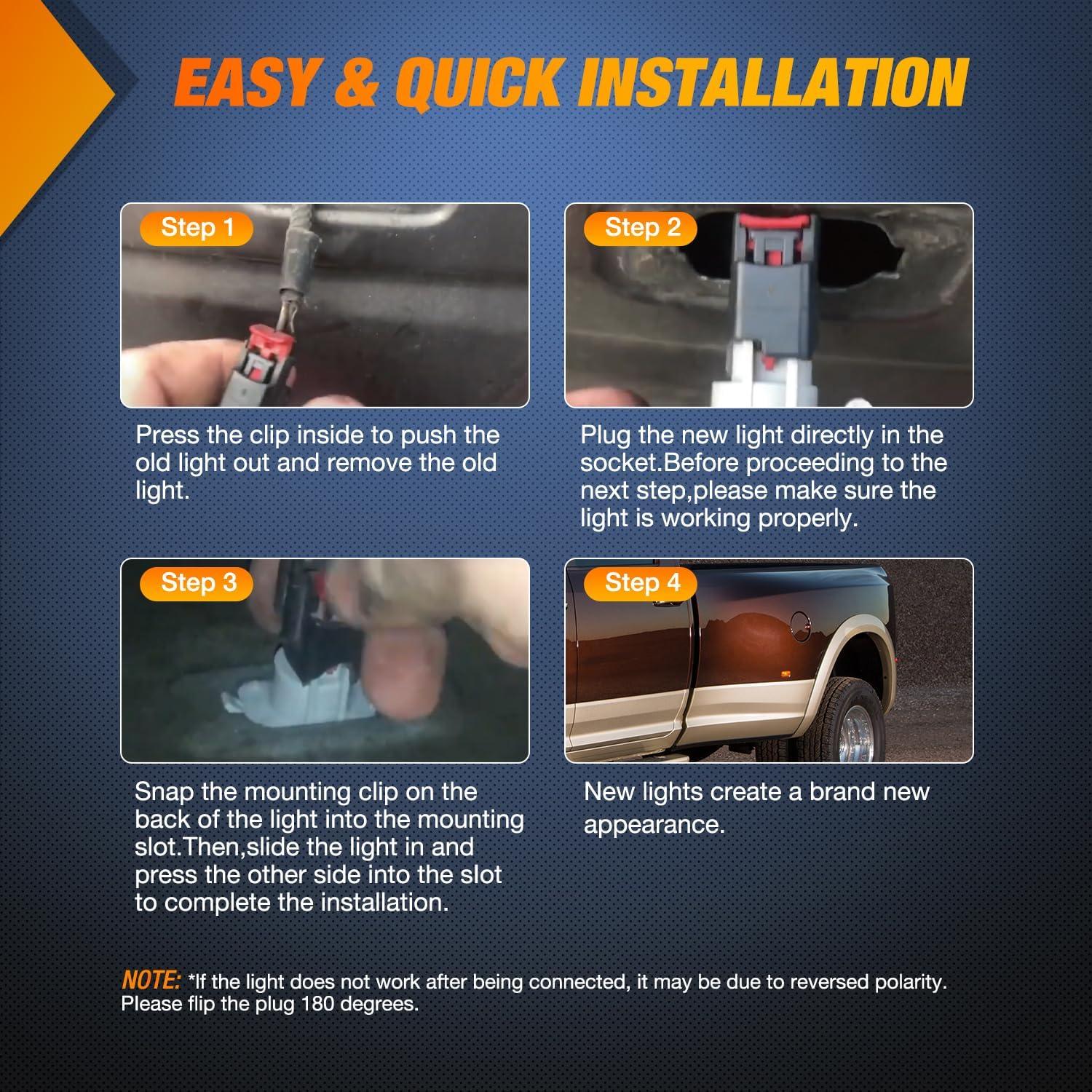 imageNilight 10 PCS Amber Red 38 Inch 6 LED Side Marker Front Rear Indicator Clearance Lamp for 12V Truck Trailer RV Cab Boat Bus LorryAmberRed Ram 2500 3500 20102018