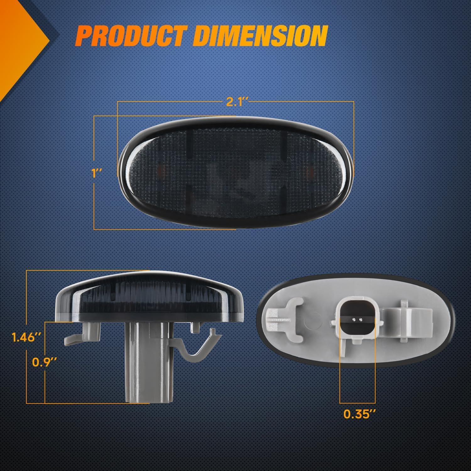 imageNilight 10 PCS Amber Red 38 Inch 6 LED Side Marker Front Rear Indicator Clearance Lamp for 12V Truck Trailer RV Cab Boat Bus LorrySmoked AmberRed F250 350 450 550 20112022