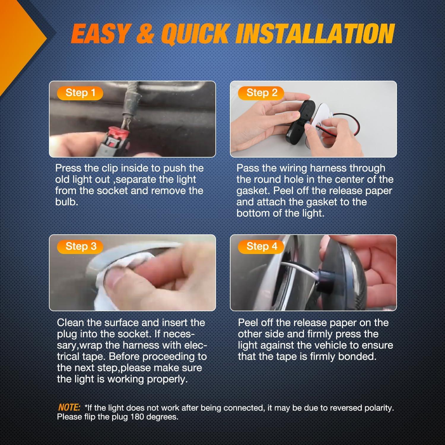 imageNilight 10 PCS Amber Red 38 Inch 6 LED Side Marker Front Rear Indicator Clearance Lamp for 12V Truck Trailer RV Cab Boat Bus LorrySmoked AmberRed Ram 1500 2500 3500 20032009