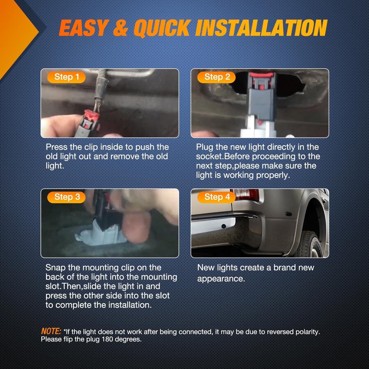 imageNilight 10 PCS Amber Red 38 Inch 6 LED Side Marker Front Rear Indicator Clearance Lamp for 12V Truck Trailer RV Cab Boat Bus LorrySmoked AmberRed Ram 2500 3500 20102018