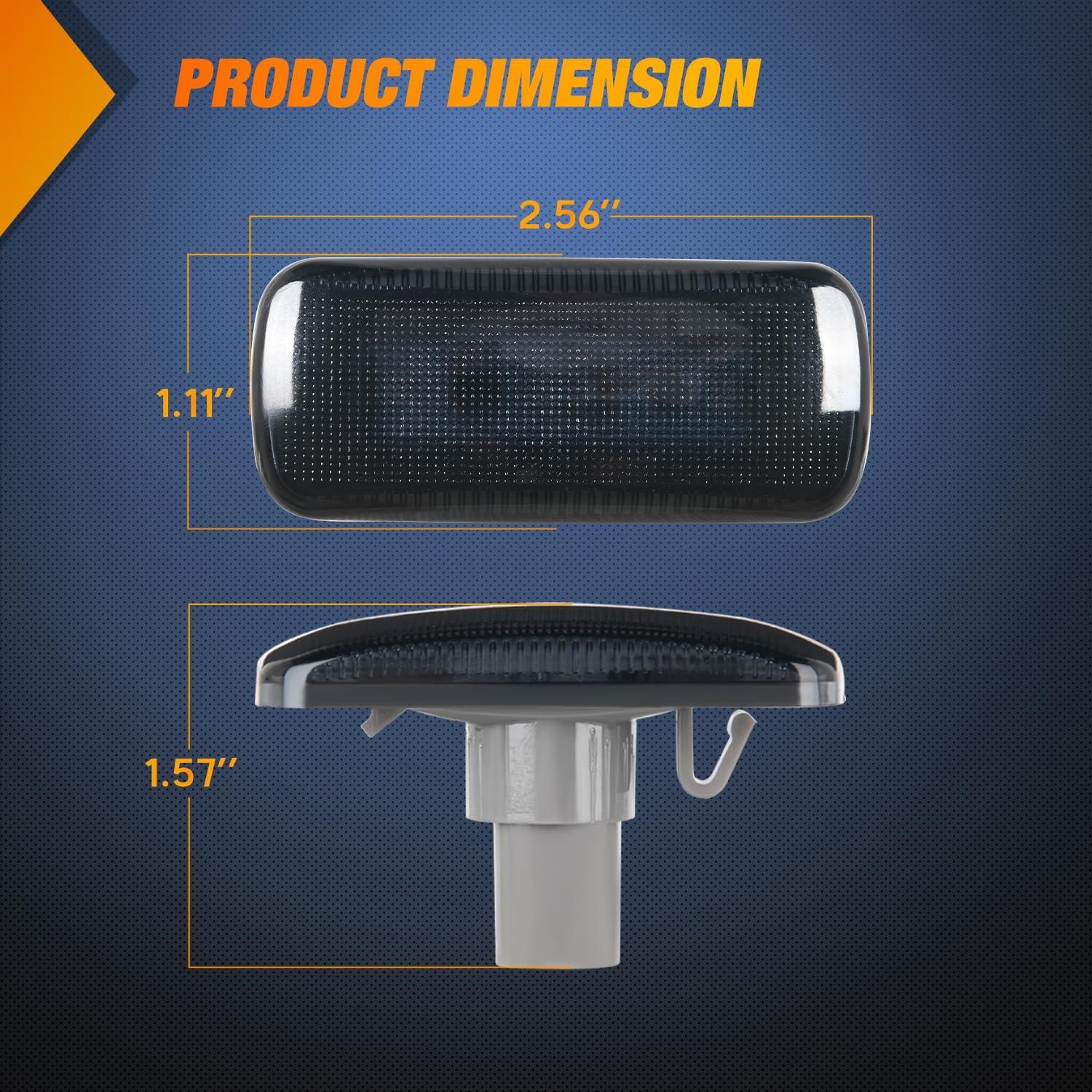 imageNilight 10 PCS Amber Red 38 Inch 6 LED Side Marker Front Rear Indicator Clearance Lamp for 12V Truck Trailer RV Cab Boat Bus LorrySmoked AmberRed Ram 2500 3500 20102018