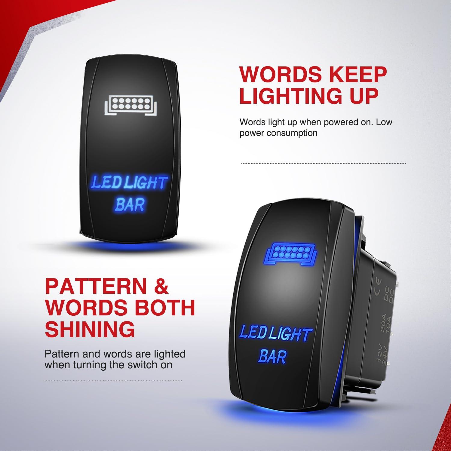 imageNilight 10014W LED Light Bar Wiring Harness Kit 14AWG Heavy Duty 12V 5Pin Rocker Laser On Off Waterproof Switch Power Relay Blade Fuse1 Lead 2 Years Warranty14AWG Wiring Harness 1 Lead w Nylon Wire Loom