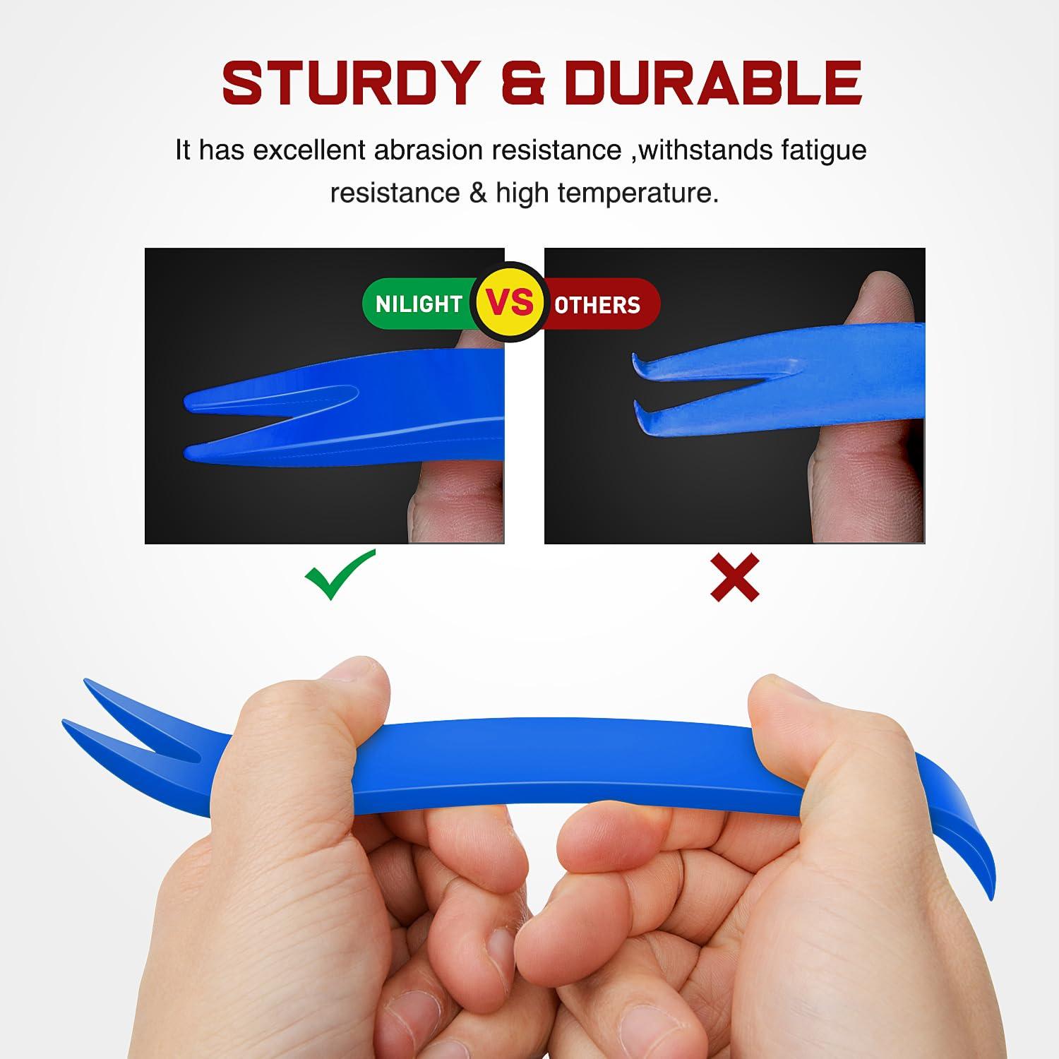 imageNilight 1115Pcs Car Push Retainer Clips Auto Fasteners Kit 32 Most Popular Sizes Nylon Bumper Fender Rivets with 5 Fasteners Remover 10 Cable Ties for Toyota GM Ford Honda Chevy1125Pcs