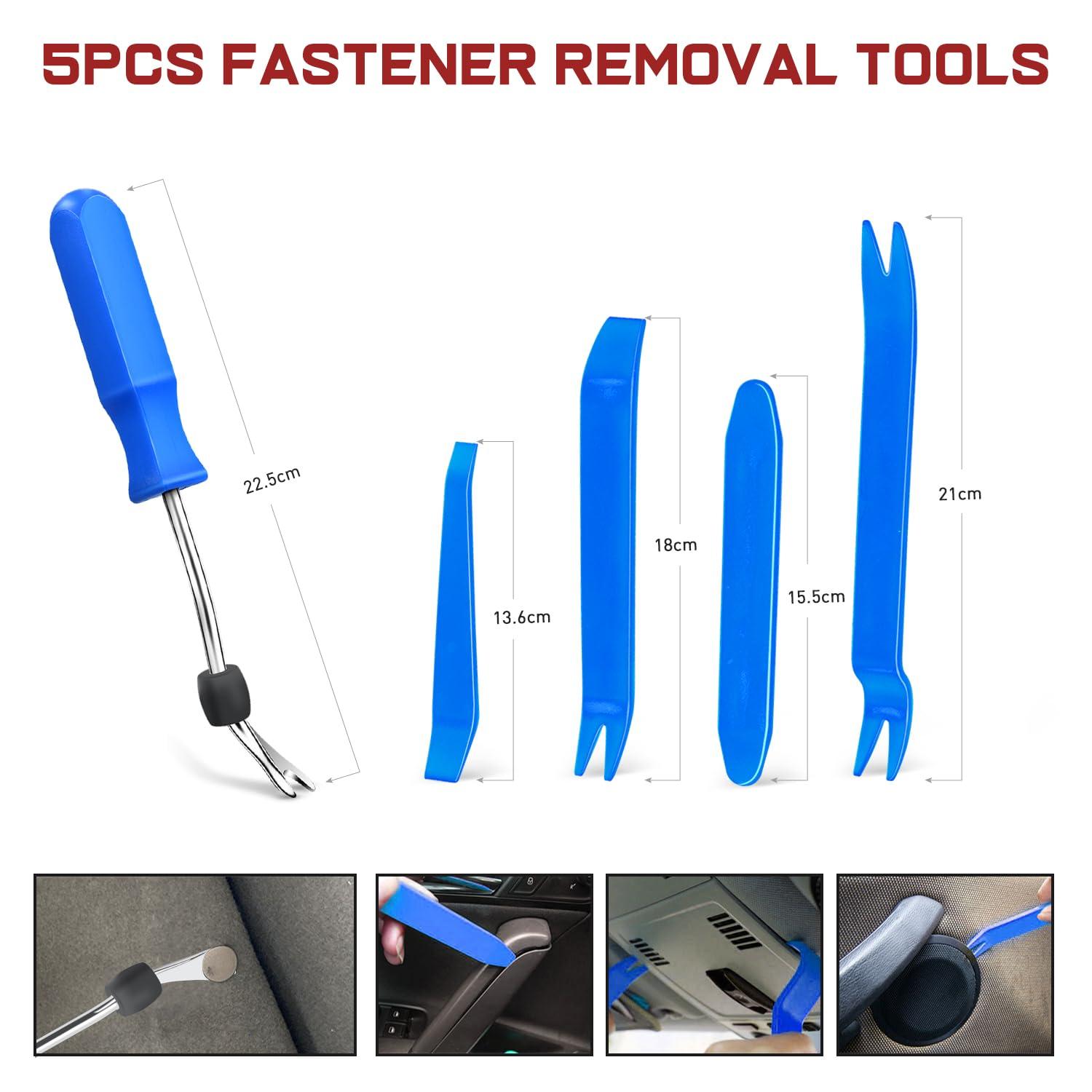 imageNilight 1115Pcs Car Push Retainer Clips Auto Fasteners Kit 32 Most Popular Sizes Nylon Bumper Fender Rivets with 5 Fasteners Remover 10 Cable Ties for Toyota GM Ford Honda Chevy855Pcs