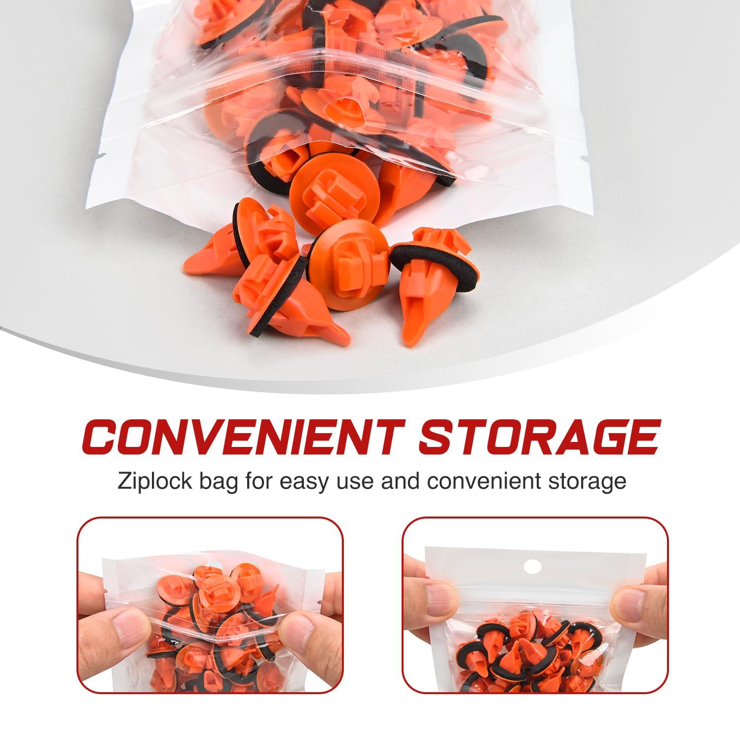 imageNilight 1115Pcs Car Push Retainer Clips Auto Fasteners Kit 32 Most Popular Sizes Nylon Bumper Fender Rivets with 5 Fasteners Remover 10 Cable Ties for Toyota GM Ford Honda Chevy180Pcs1tool