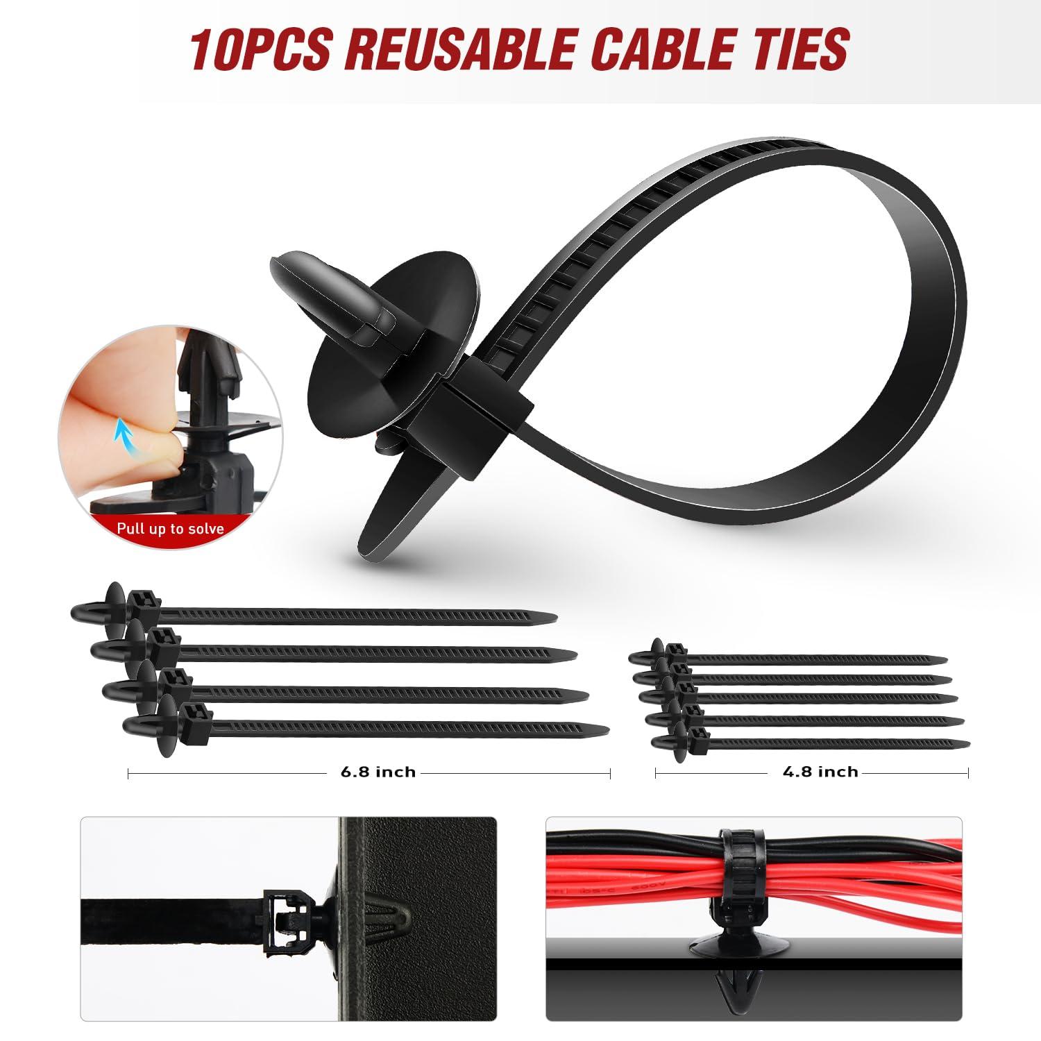 imageNilight 1115Pcs Car Push Retainer Clips Auto Fasteners Kit 32 Most Popular Sizes Nylon Bumper Fender Rivets with 5 Fasteners Remover 10 Cable Ties for Toyota GM Ford Honda Chevy900Pcs