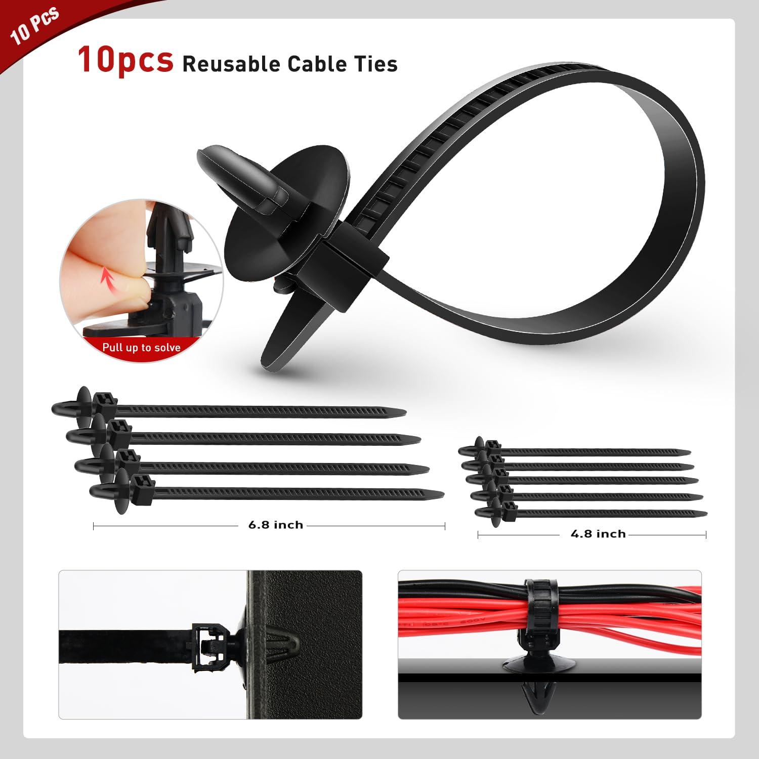 imageNilight 1115Pcs Car Push Retainer Clips Auto Fasteners Kit 32 Most Popular Sizes Nylon Bumper Fender Rivets with 5 Fasteners Remover 10 Cable Ties for Toyota GM Ford Honda Chevy1295Pcs