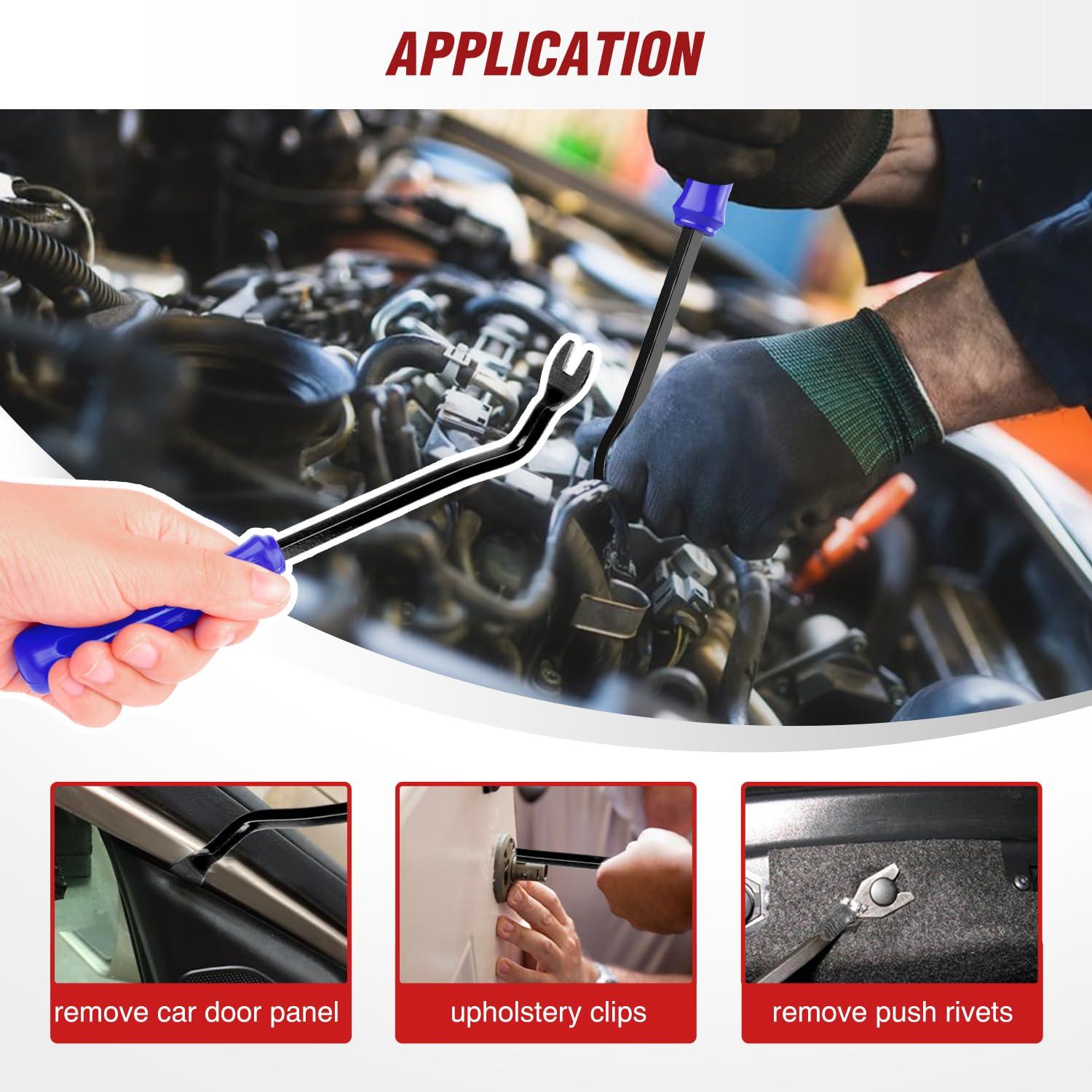 imageNilight 1115Pcs Car Push Retainer Clips Auto Fasteners Kit 32 Most Popular Sizes Nylon Bumper Fender Rivets with 5 Fasteners Remover 10 Cable Ties for Toyota GM Ford Honda Chevy900Pcs